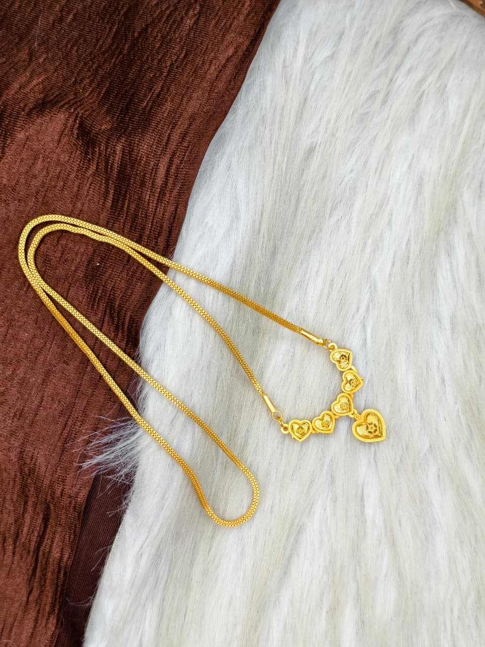 Pendant Dollar Chain Matte Finish Chain – Gold Plated Jewellery for Women✨