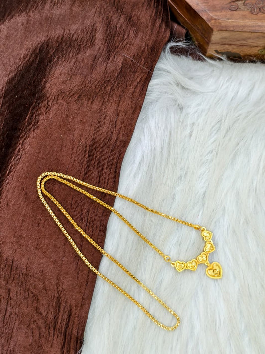 ✨Pendant Dollar Chain Matte Finish Chain – Gold Plated Jewellery for Women✨