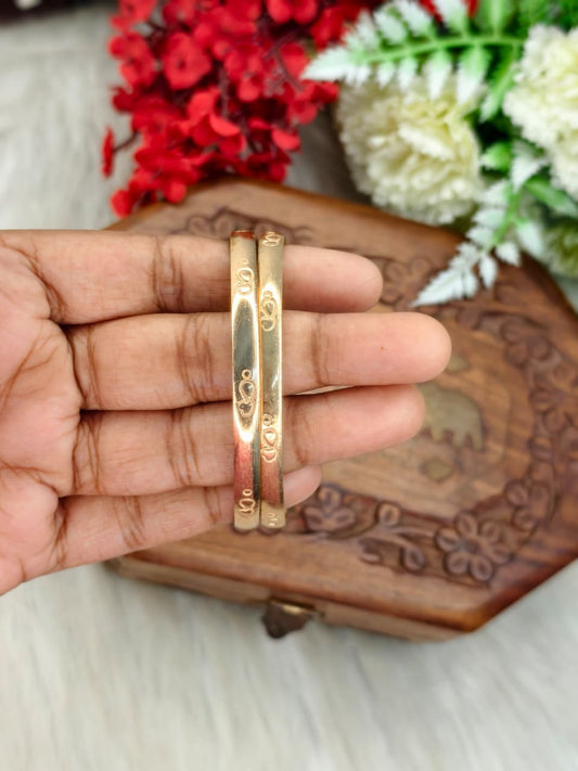 Women Pure Impon Bangles – Traditional Gold Look Impon Bangles for Women | Temple Style Impon Jewellery