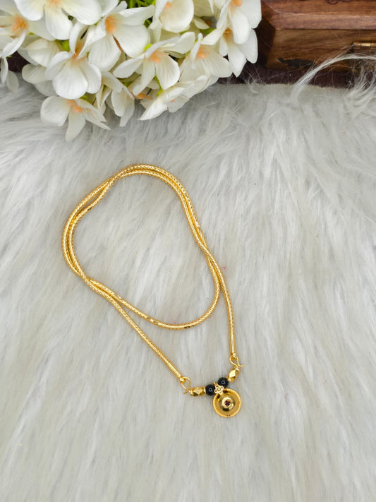 South Indian Traditional Impone Thali Mangalsutra – Gold Plated Sacred Wedding Chain