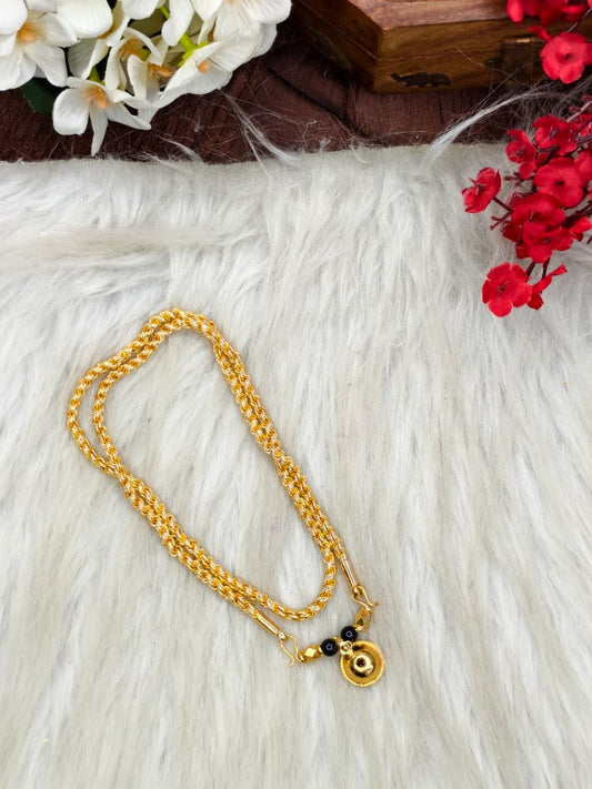 South Indian Traditional Impone Thali Mangalsutra – Gold Plated Sacred Wedding Chain