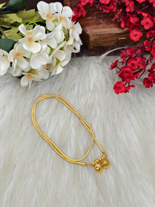 South Indian Traditional Impone Thali Mangalsutra – Gold Plated Sacred Wedding Chain