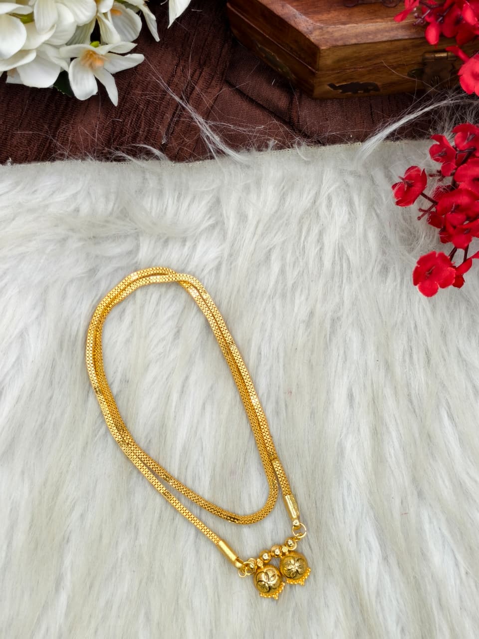 South Indian Traditional Impone Thali Mangalsutra – Gold Plated Sacred Wedding Chain