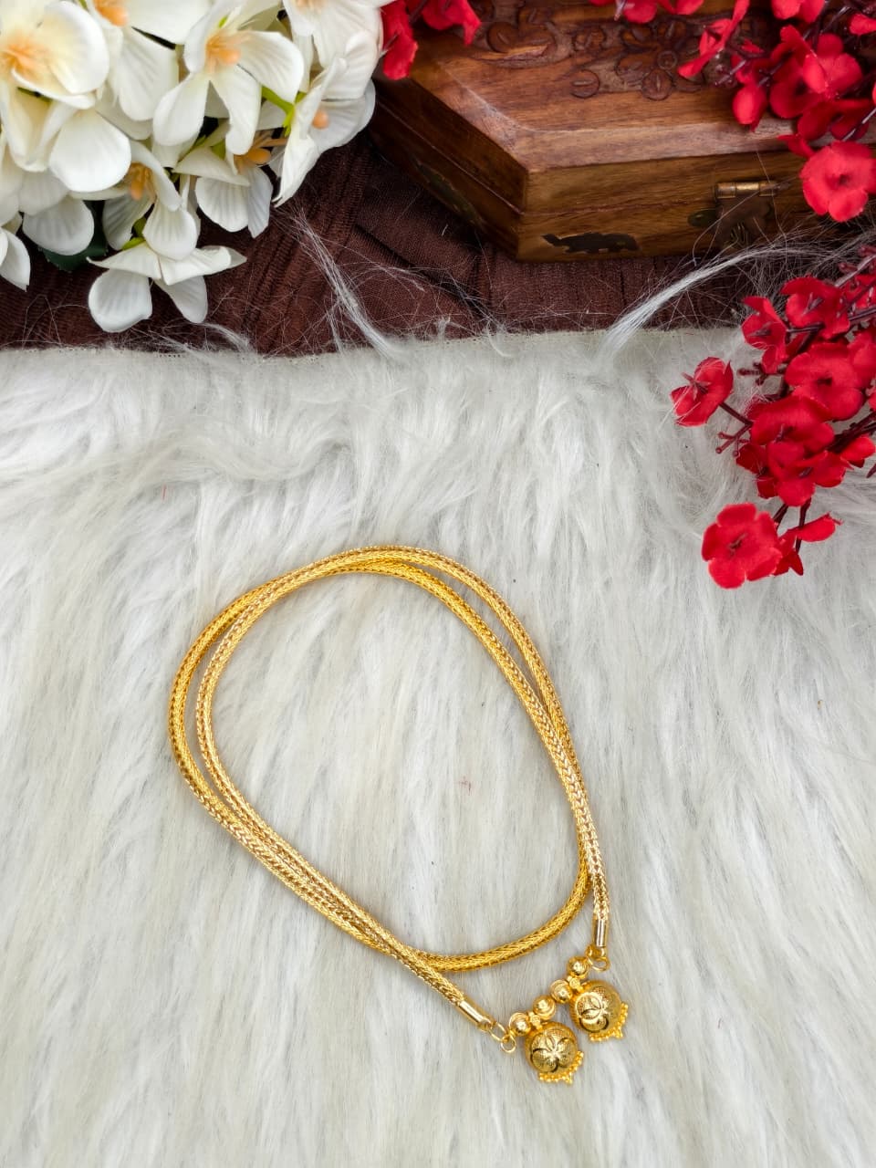 South Indian Traditional Impone Thali Mangalsutra – Gold Plated Sacred Wedding Chain