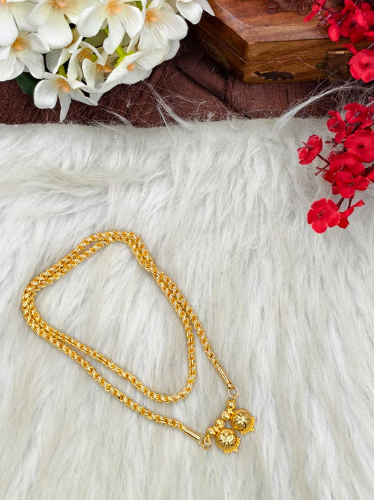South Indian Traditional Impone Thali Mangalsutra – Gold Plated Sacred Wedding Chain