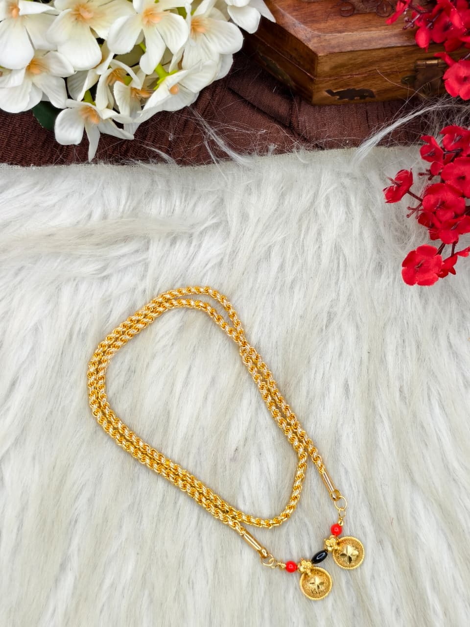 South Indian Traditional Impone Thali Mangalsutra – Gold Plated Sacred Wedding Chain