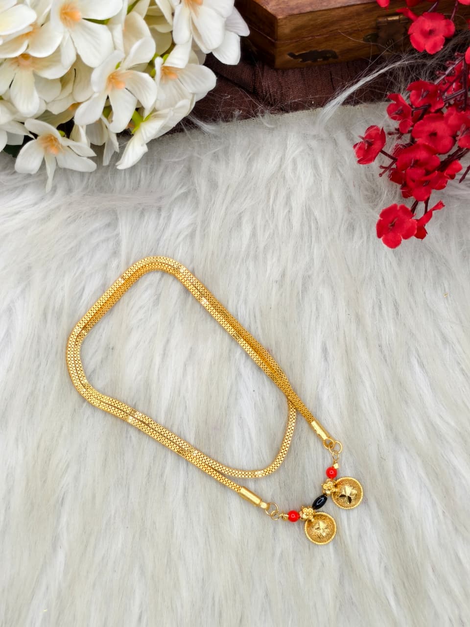 South Indian Traditional Impone Thali Mangalsutra – Gold Plated Sacred Wedding Chain