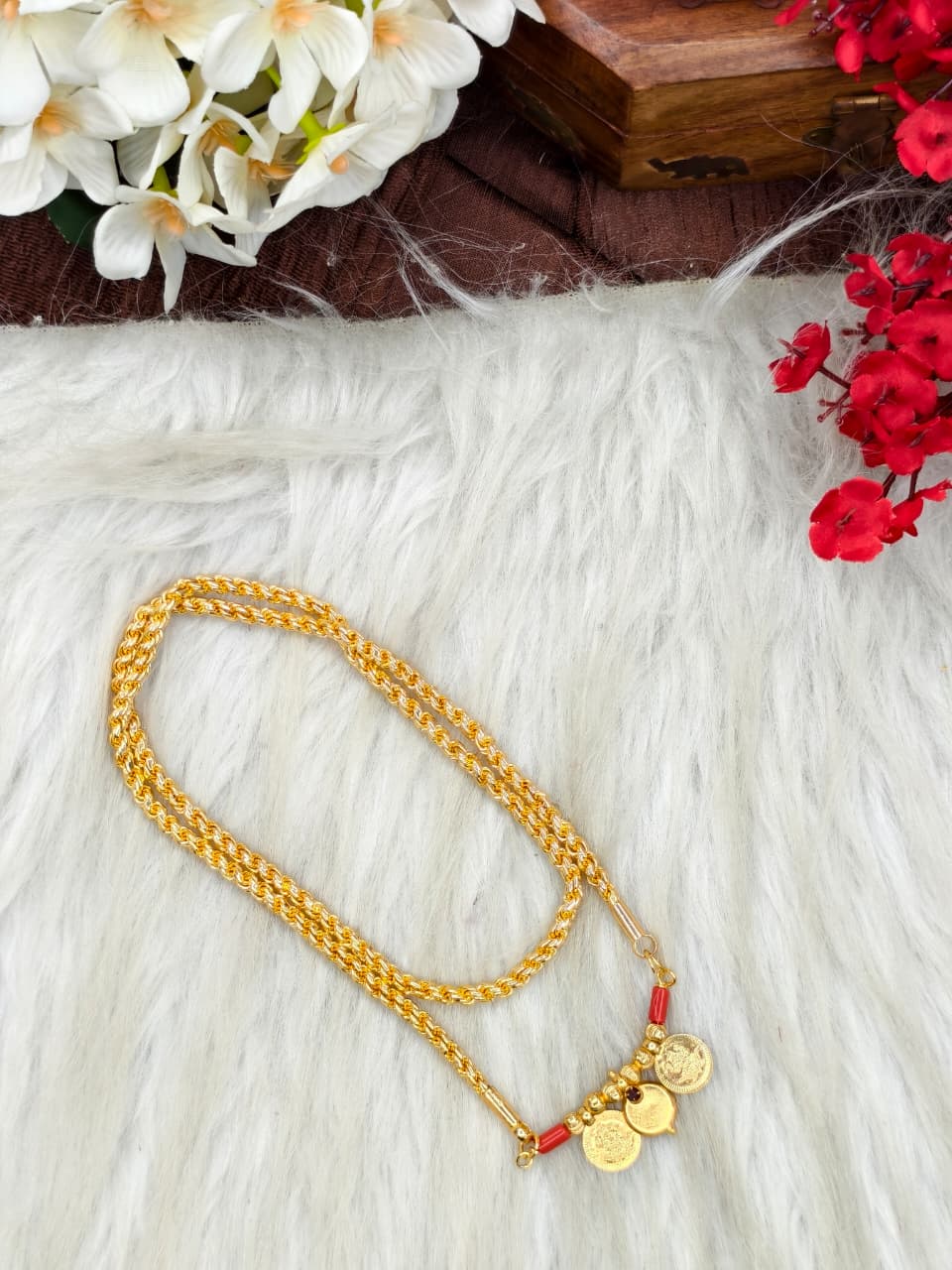South Indian Traditional Impone Thali Mangalsutra – Gold Plated Sacred Wedding Chain