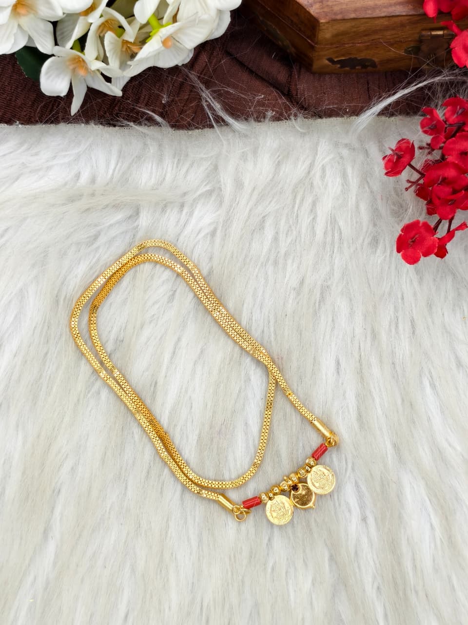 South Indian Traditional Impone Thali Mangalsutra – Gold Plated Sacred Wedding Chain