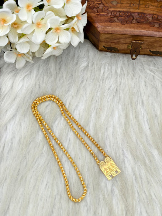 South Indian Traditional Impone Thali Mangalsutra – Gold Plated Sacred Wedding Rope Chain
