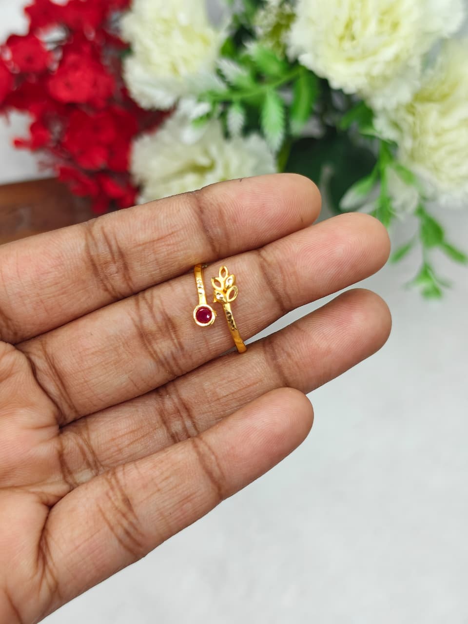 Elegant Women’s 1 Gram Gold plain Ring – Matte Finish