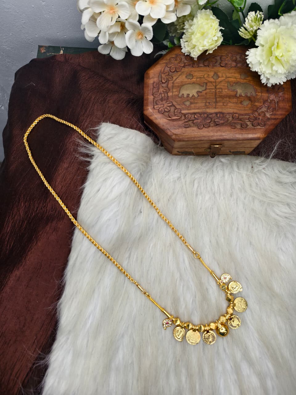 South Indian Traditional Impone Thali Mangalsutra – Gold Plated Sacred Wedding Chain