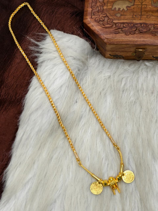 South Indian Traditional Impone Thali Mangalsutra – Gold Plated Sacred Wedding Chain