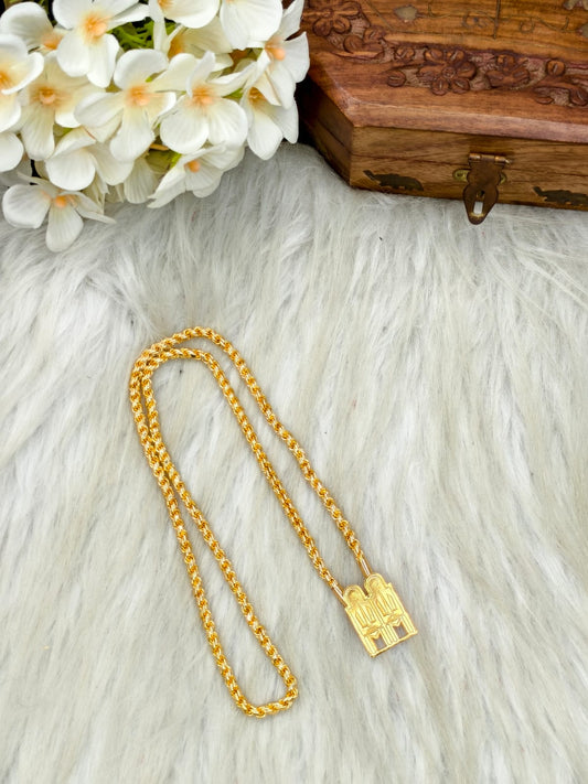 South Indian Traditional Impone Thali Mangalsutra – Gold Plated Sacred Wedding Rope Chain