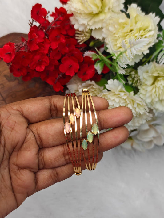 SB-16 Stylish Women’s 1 Gram Gold Plated Bangles – Party & Daily Wear