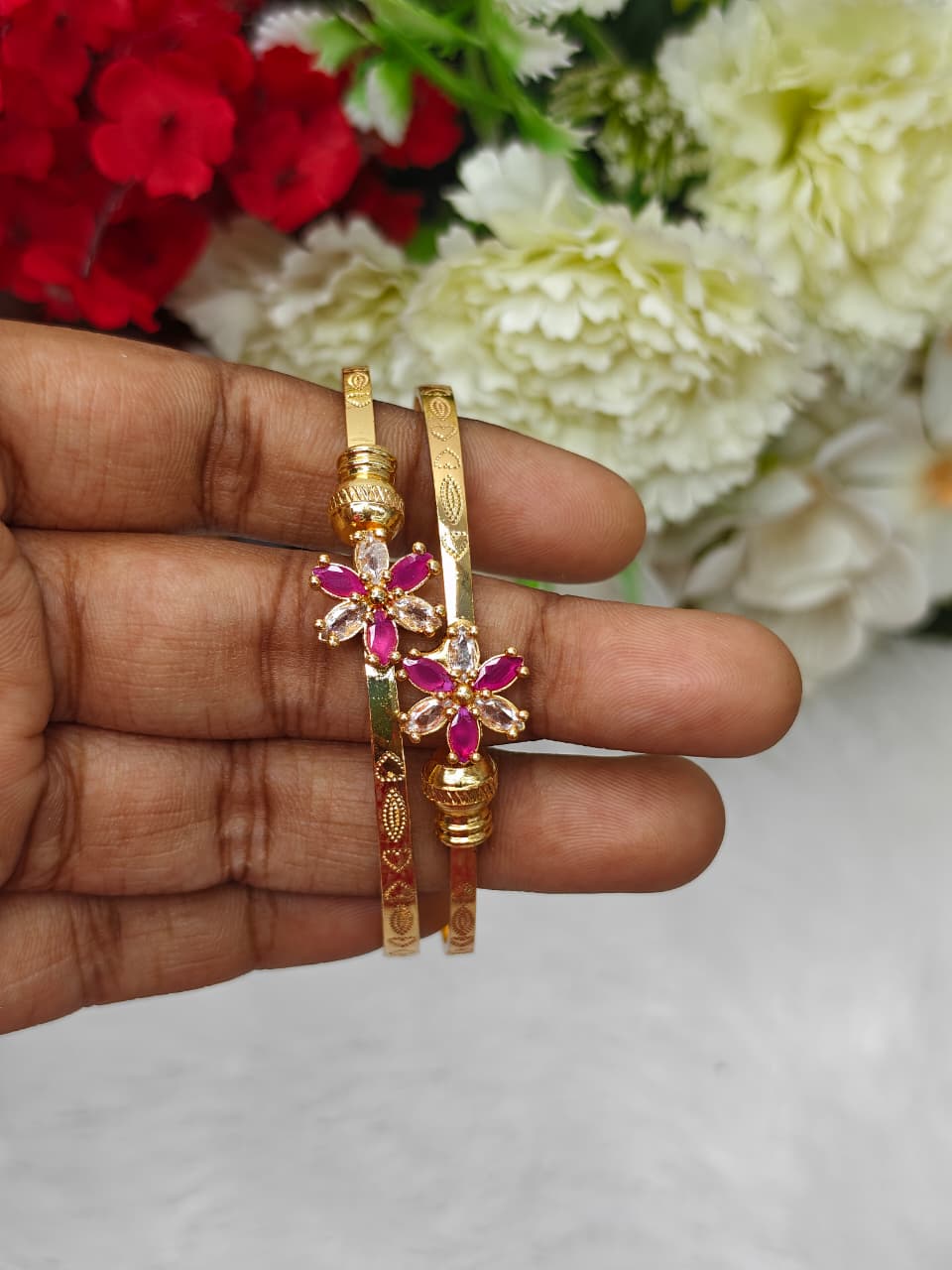 SB-2  Stylish Women’s 1 Gram Gold Plated Bangles – Party & Daily Wear