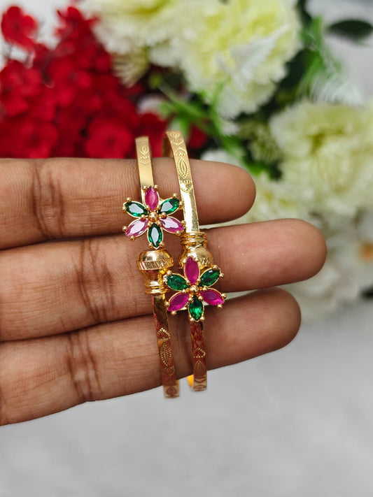 SB-5 Stylish Women’s 1 Gram Gold Plated Bangles – Party & Daily Wear