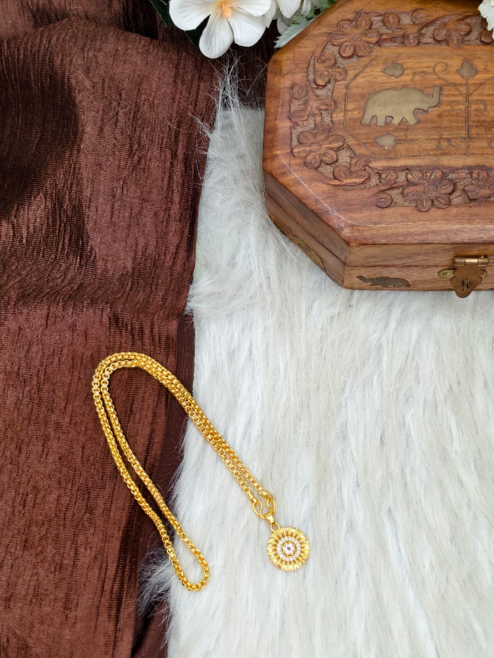 ✨ Elegant 1 Gram Gold-Plated Women’s Chain | 18 Inch Lightweight Necklace ✨