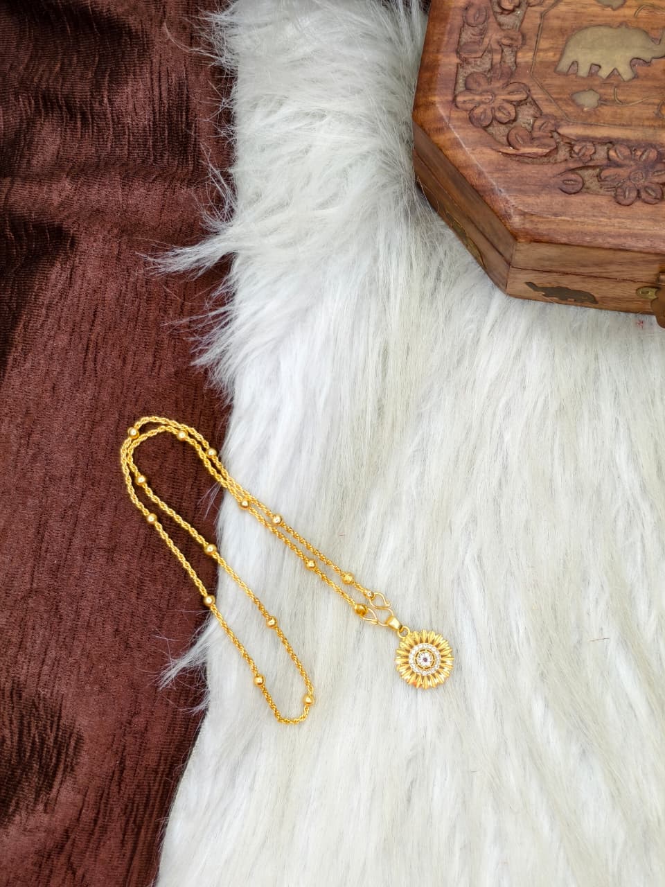 ✨ Elegant 1 Gram Gold-Plated Women’s Chain | 18 Inch Lightweight Necklace Model-19 ✨