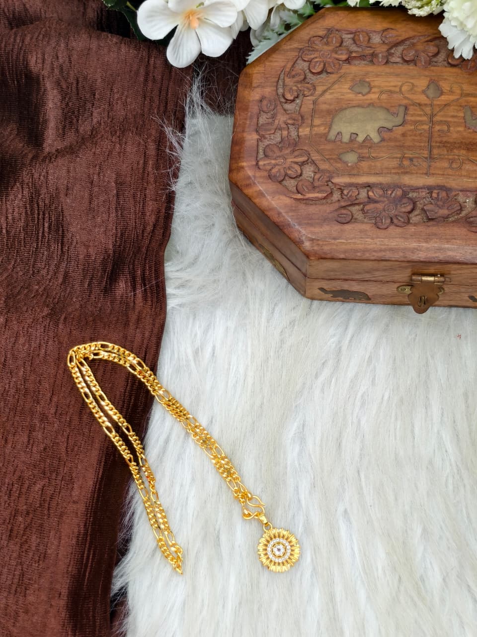 ✨ Elegant 1 Gram Gold-Plated Women’s Chain | 18 Inch Lightweight Necklace Model-12 ✨