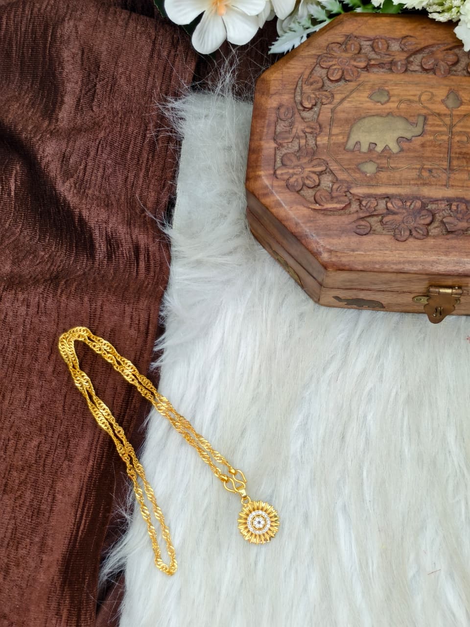 ✨ Elegant 1 Gram Gold-Plated Women’s Chain | 18 Inch Lightweight Necklace Model-14 ✨