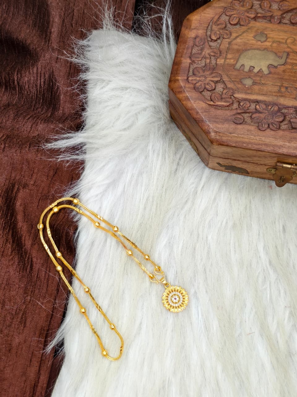 ✨ Elegant 1 Gram Gold-Plated Women’s Chain | 18 Inch Lightweight Necklace Model-17 ✨