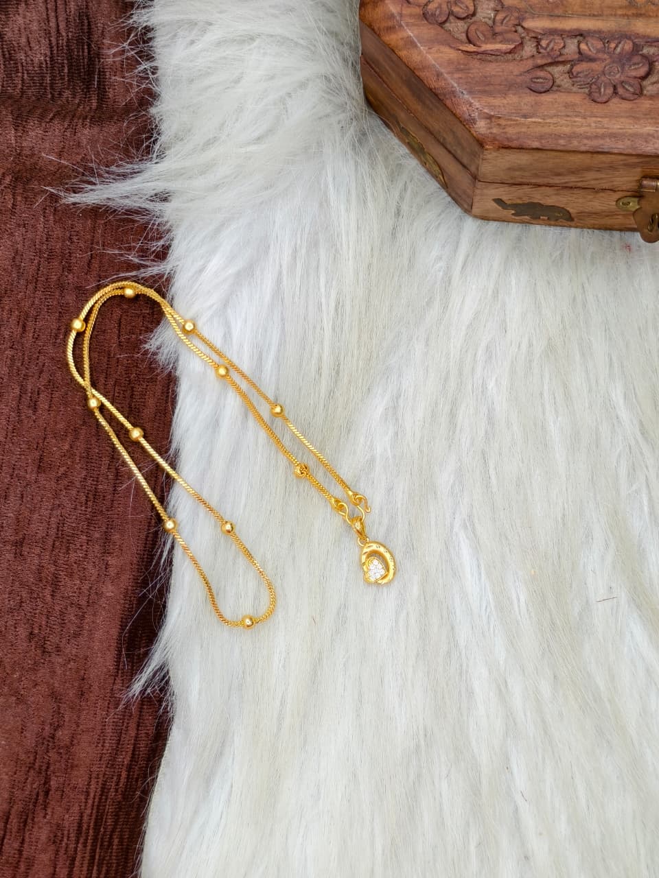 ✨ Elegant 1 Gram Gold-Plated Women’s Chain | 18 Inch Lightweight Necklace Model-18 ✨