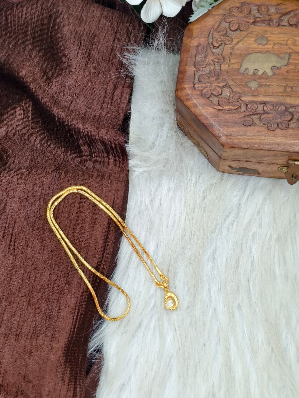 ✨ Elegant 1 Gram Gold-Plated Women’s Chain | 18 Inch Lightweight Necklace ✨