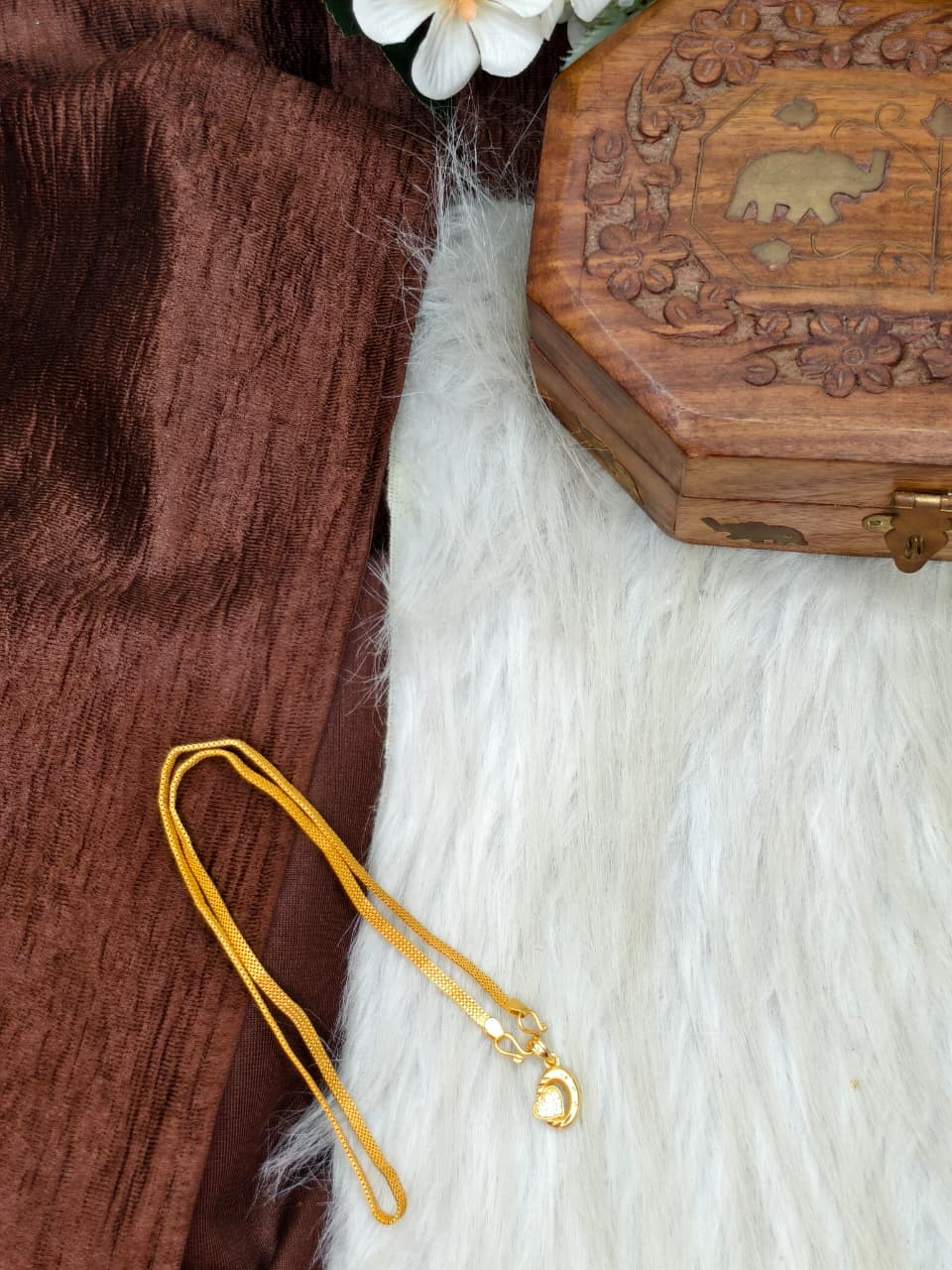 ✨ Elegant 1 Gram Gold-Plated Women’s Chain | 18 Inch Lightweight Necklace ✨