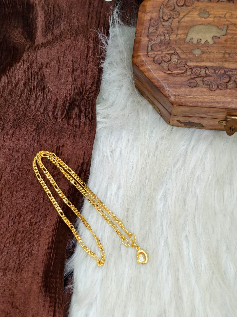 ✨ Elegant 1 Gram Gold-Plated Women’s Chain | 18 Inch Lightweight Necklace Model-12 ✨