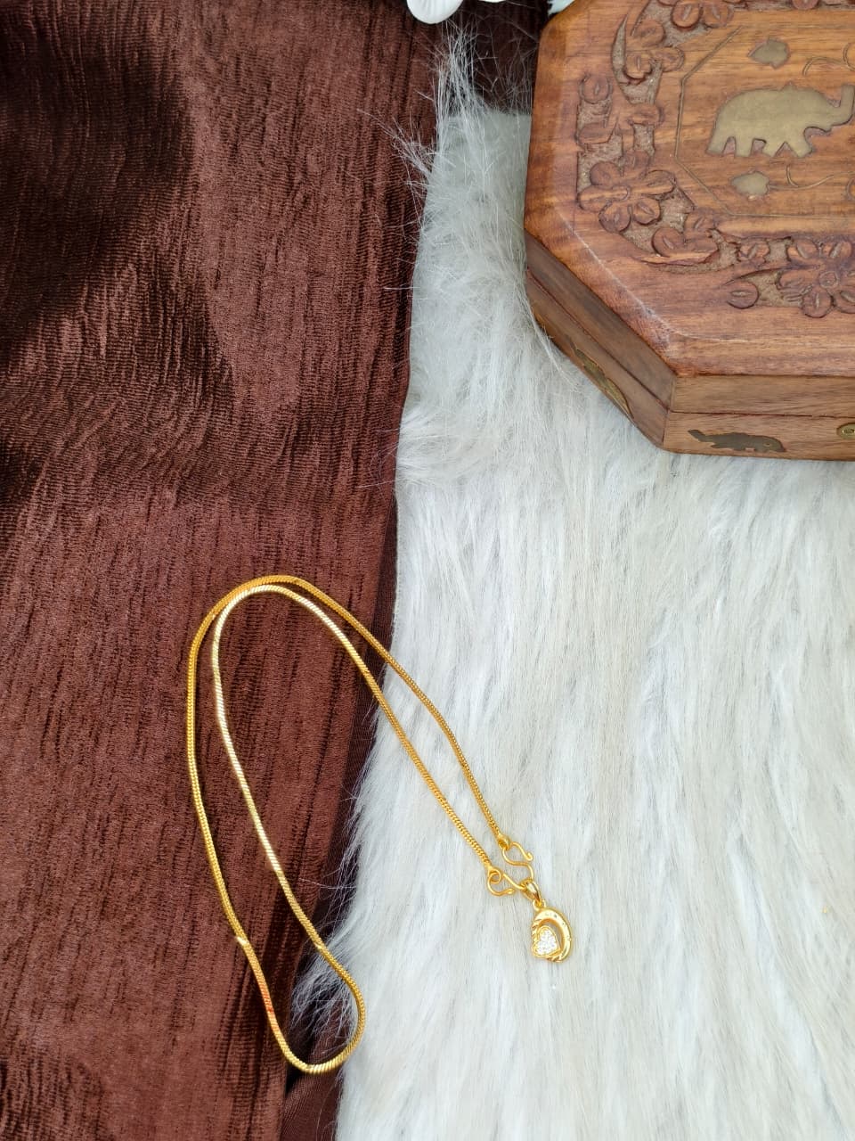 ✨ Elegant 1 Gram Gold-Plated Women’s Chain | 18 Inch Lightweight Necklace ✨