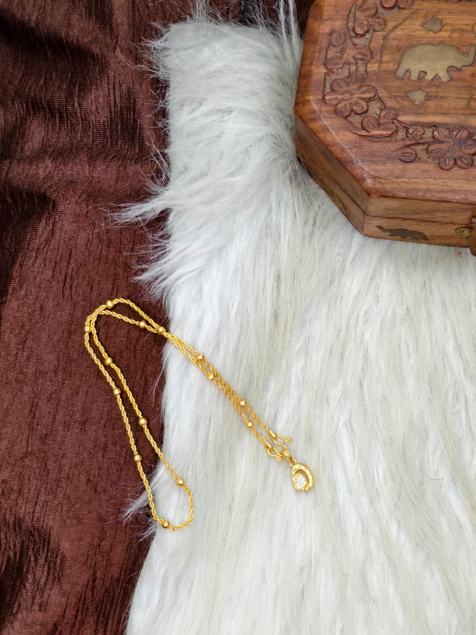 ✨ Elegant 1 Gram Gold-Plated Women’s Chain | 18 Inch Lightweight Necklace Model-19 ✨