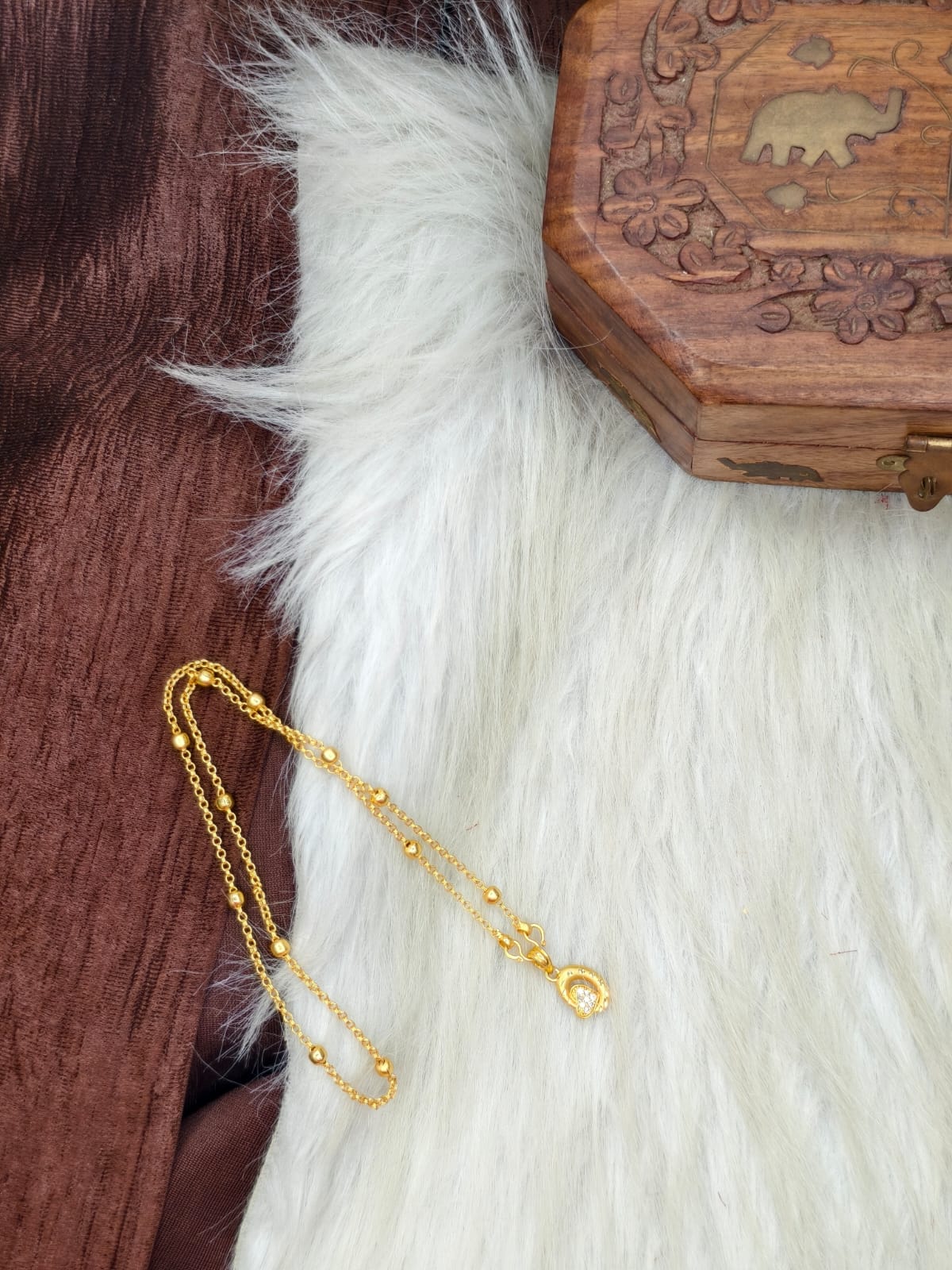 ✨ Elegant 1 Gram Gold-Plated Women’s Chain | 18 Inch Lightweight Necklace Model-20 ✨