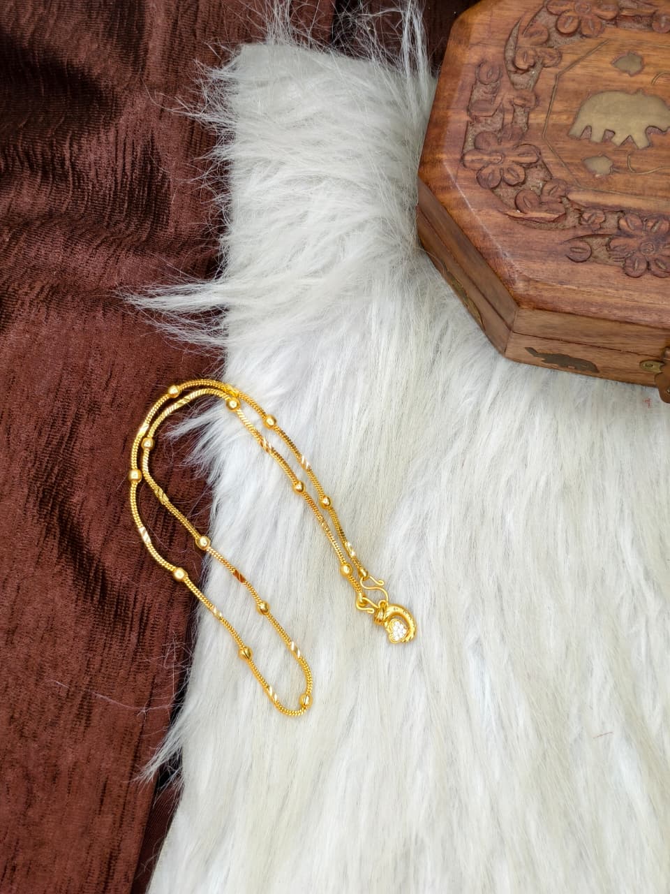 ✨ Elegant 1 Gram Gold-Plated Women’s Chain | 18 Inch Lightweight Necklace Model-17 ✨