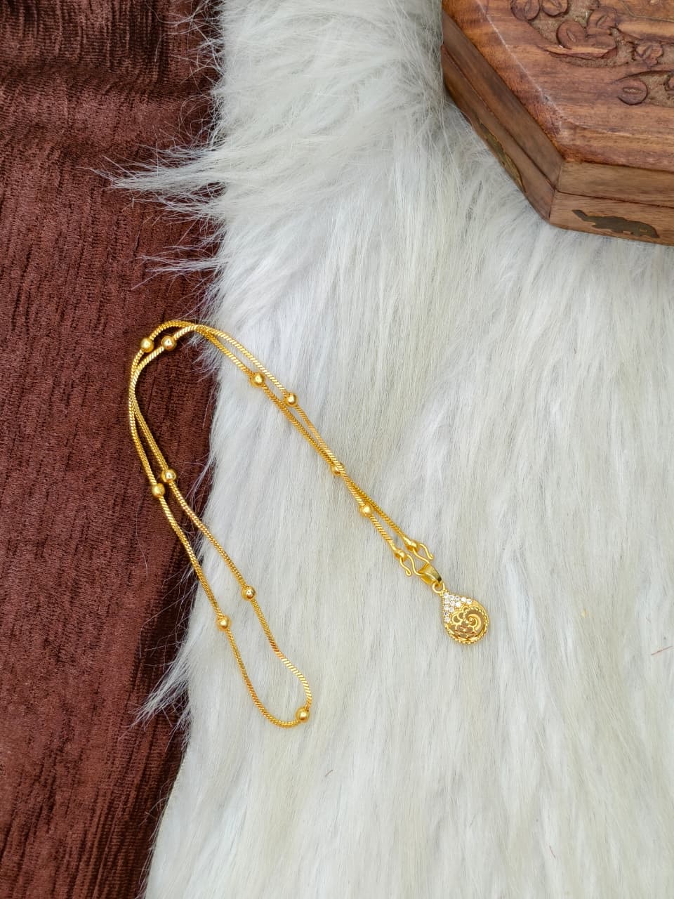 ✨ Elegant 1 Gram Gold-Plated Women’s Chain | 18 Inch Lightweight Necklace Model-18 ✨