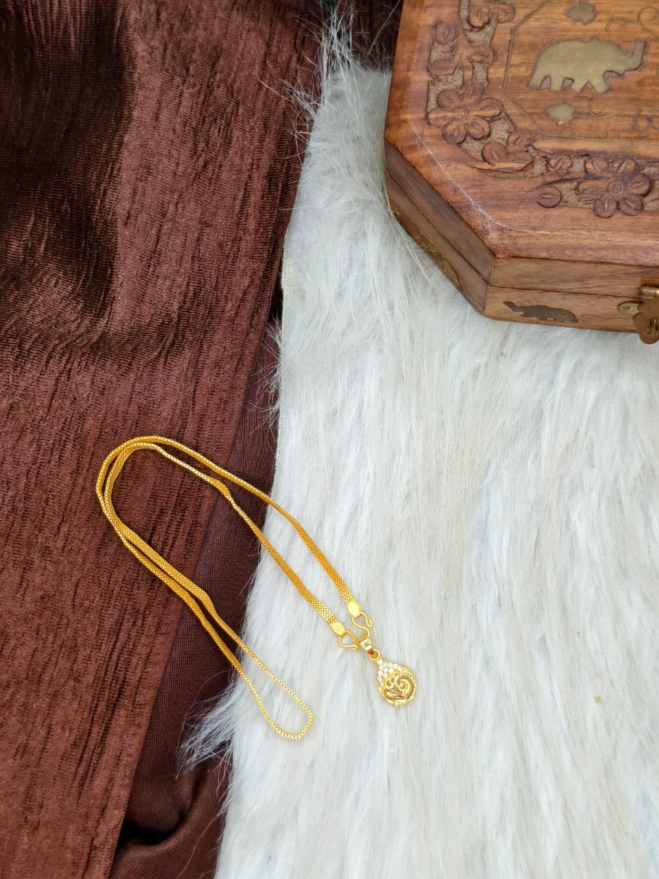 ✨ Elegant 1 Gram Gold-Plated Women’s Chain | 18 Inch Lightweight Necklace ✨