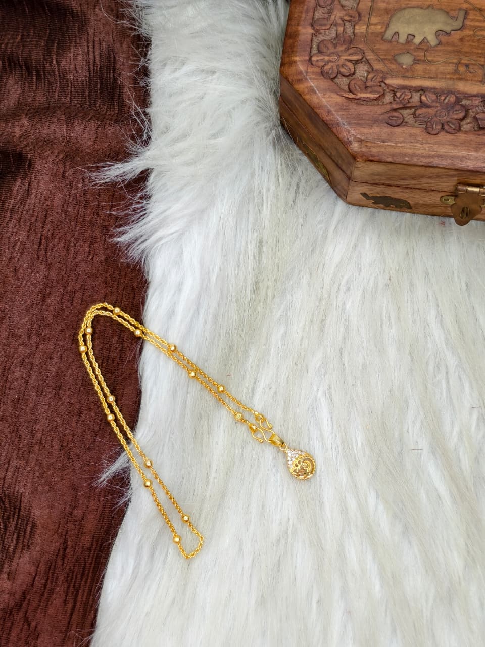 ✨ Elegant 1 Gram Gold-Plated Women’s Chain | 18 Inch Lightweight Necklace Model-19 ✨