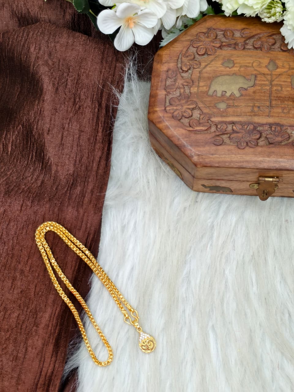 ✨ Elegant 1 Gram Gold-Plated Women’s Chain | 18 Inch Lightweight Necklace ✨