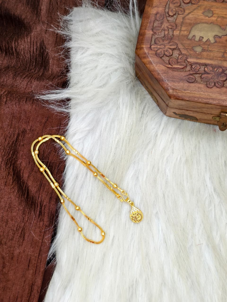 ✨ Elegant 1 Gram Gold-Plated Women’s Chain | 18 Inch Lightweight Necklace Model-17 ✨