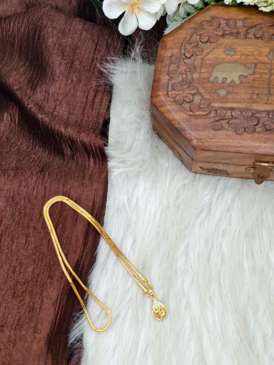 ✨ Elegant 1 Gram Gold-Plated Women’s Chain | 18 Inch Lightweight Necklace ✨