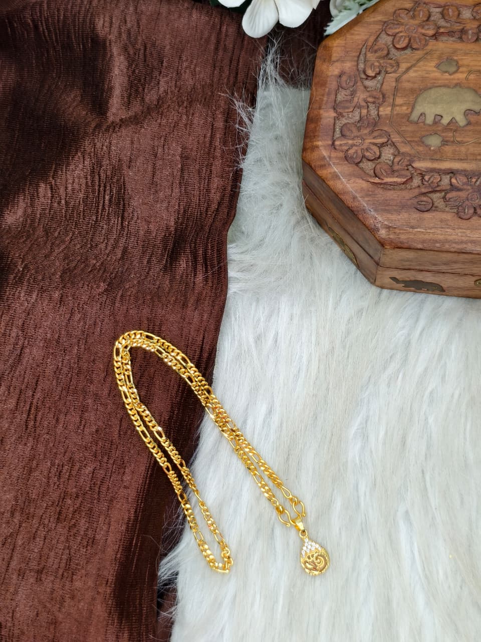 ✨ Elegant 1 Gram Gold-Plated Women’s Chain | 18 Inch Lightweight Necklace Model-12 ✨