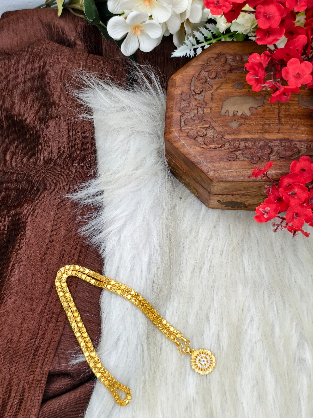 ✨ Elegant 1 Gram Gold-Plated Women’s Chain | 18 Inch Lightweight Necklace Model-24 ✨