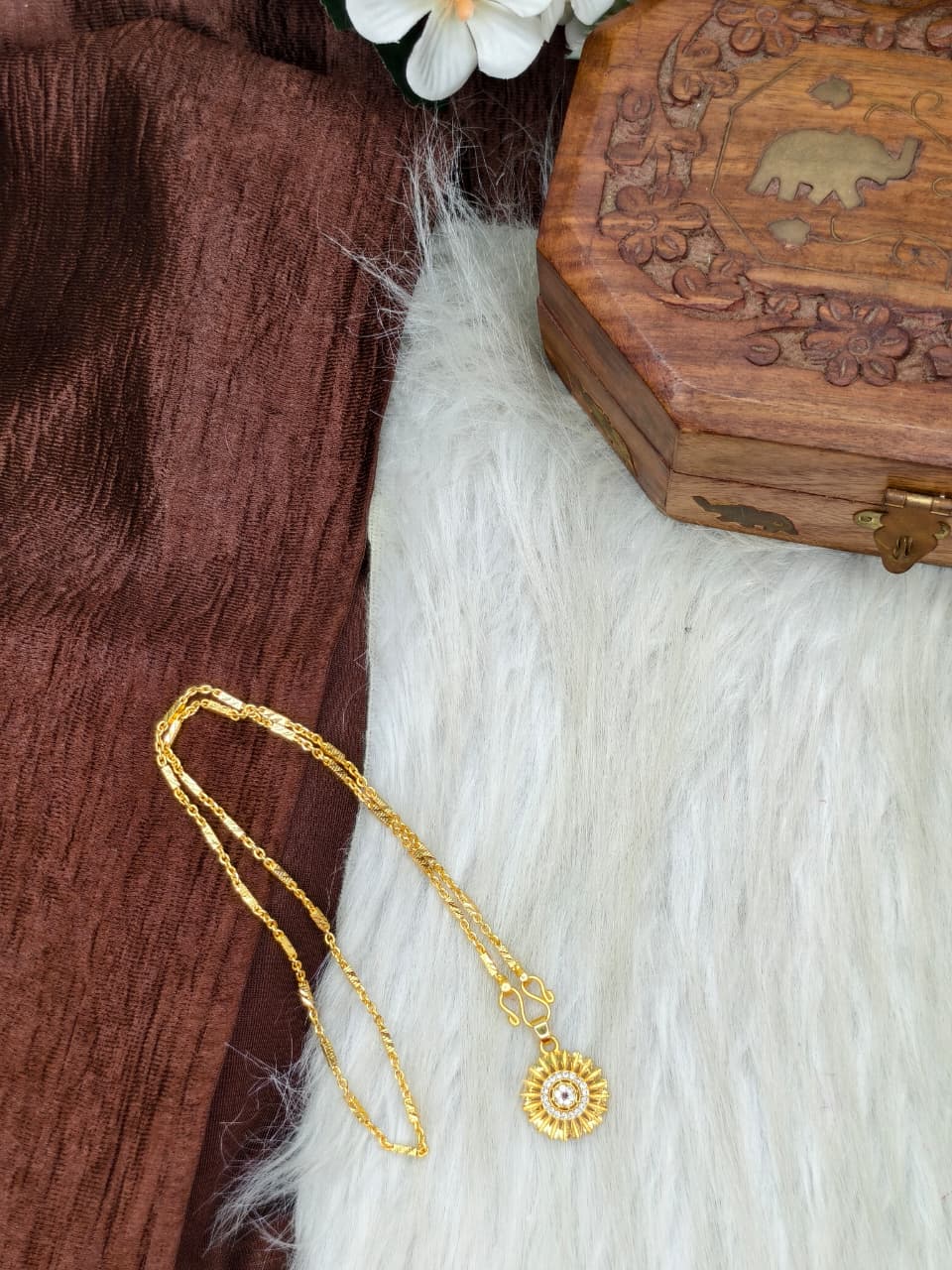 ✨ Elegant 1 Gram Gold-Plated Women’s Chain | 18 Inch Lightweight Necklace Model-6 ✨