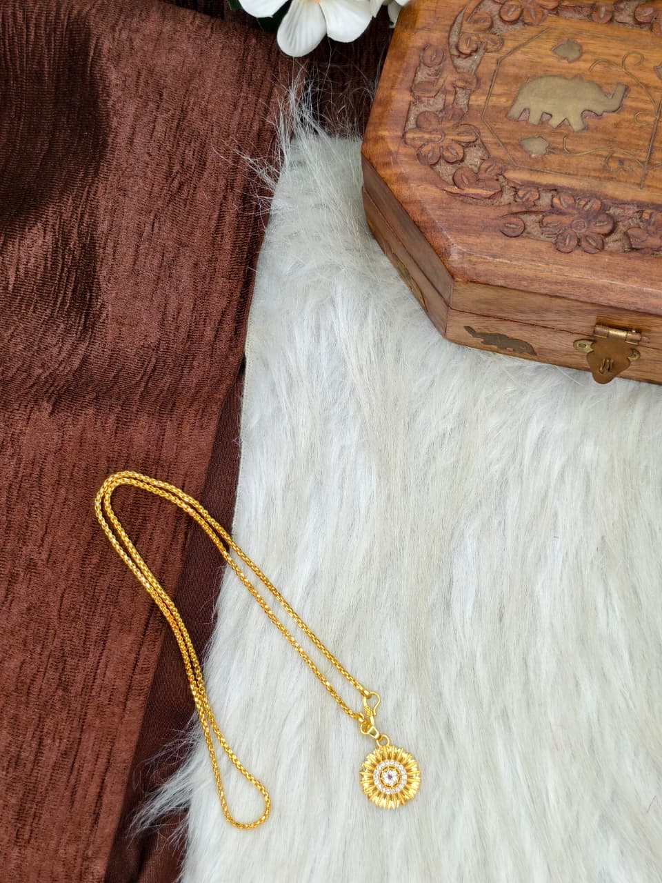 ✨ Elegant 1 Gram Gold-Plated Women’s Chain | 18 Inch Lightweight Necklace Model-7 ✨