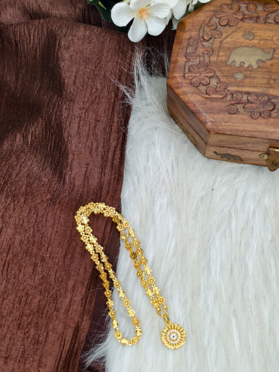 ✨ Elegant 1 Gram Gold-Plated Women’s Chain | 18 Inch Lightweight Necklace ✨