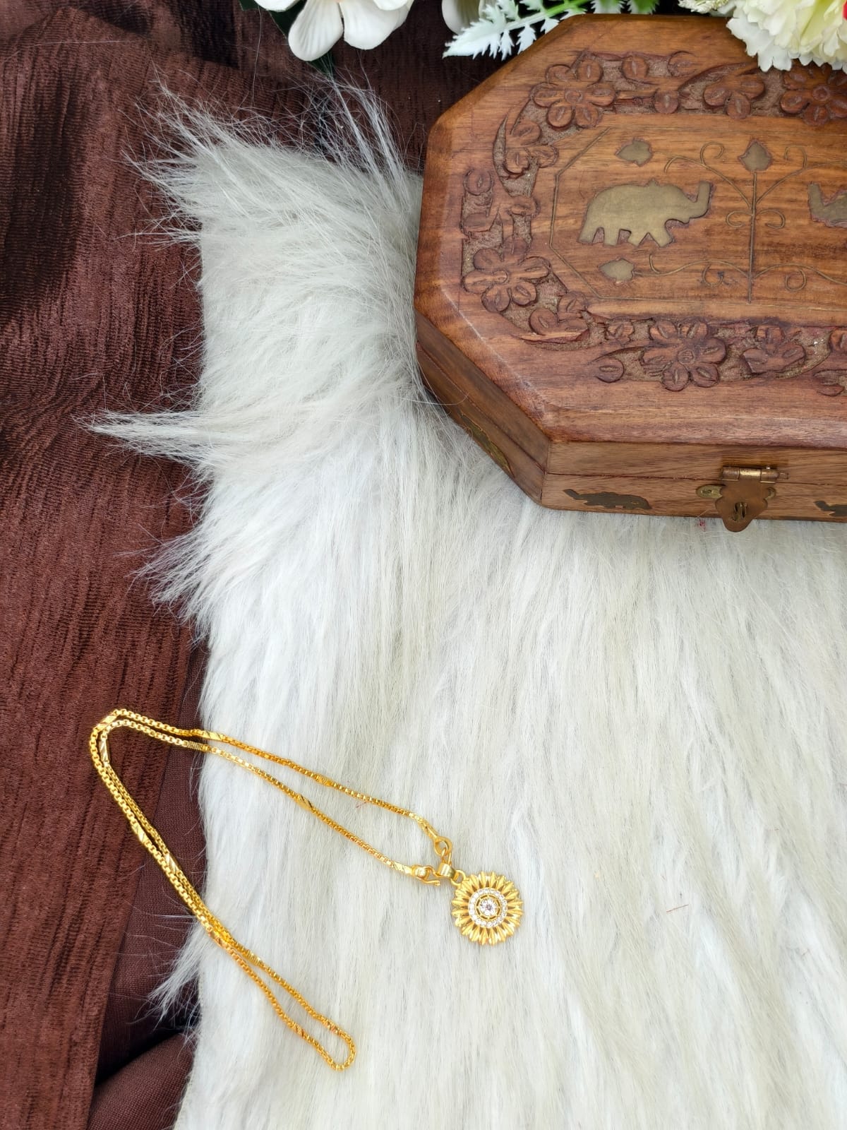 ✨ Elegant 1 Gram Gold-Plated Women’s Chain | 18 Inch Lightweight Necklace Model-21 ✨