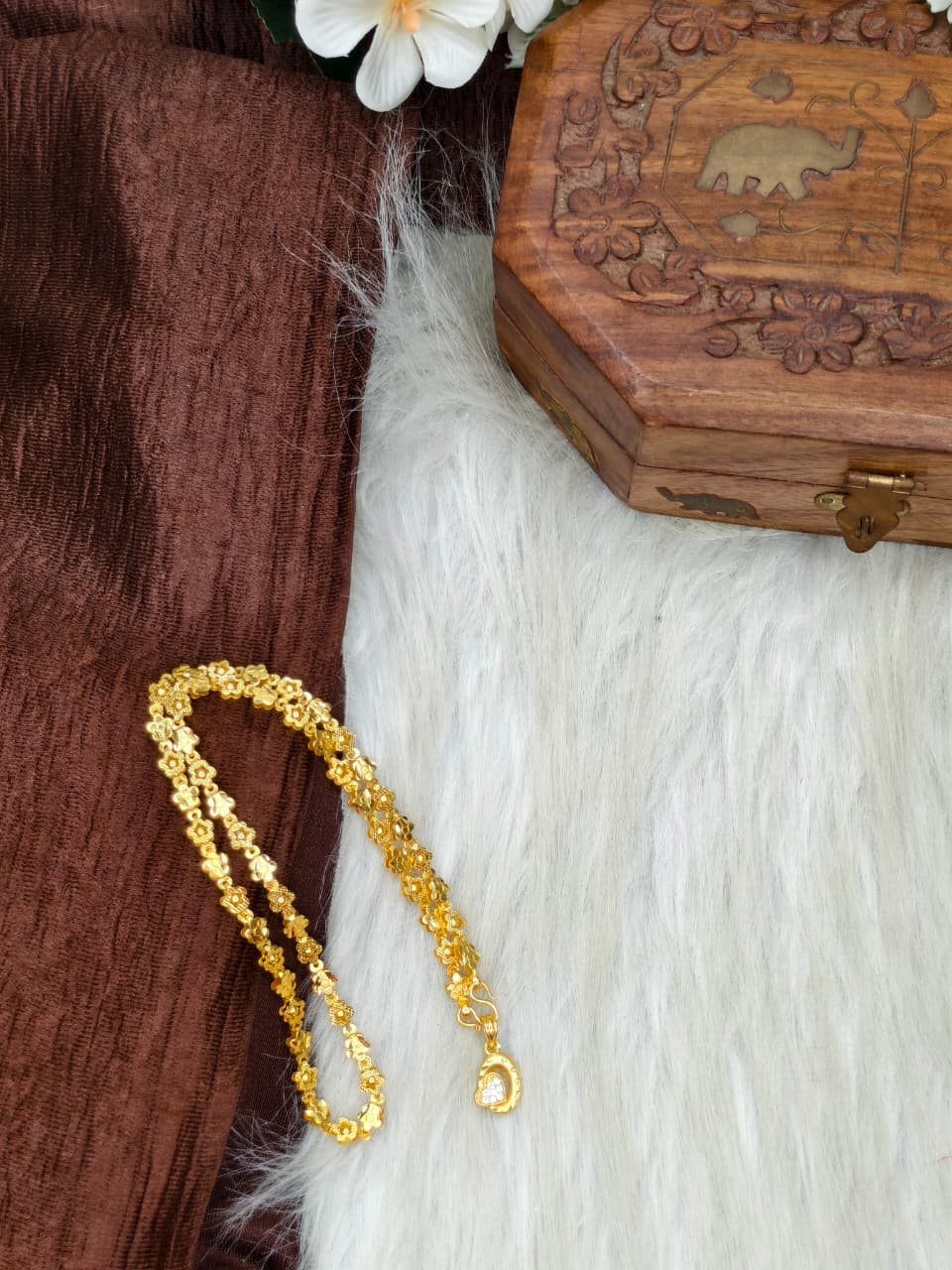 ✨ Elegant 1 Gram Gold-Plated Women’s Chain | 18 Inch Lightweight Necklace ✨