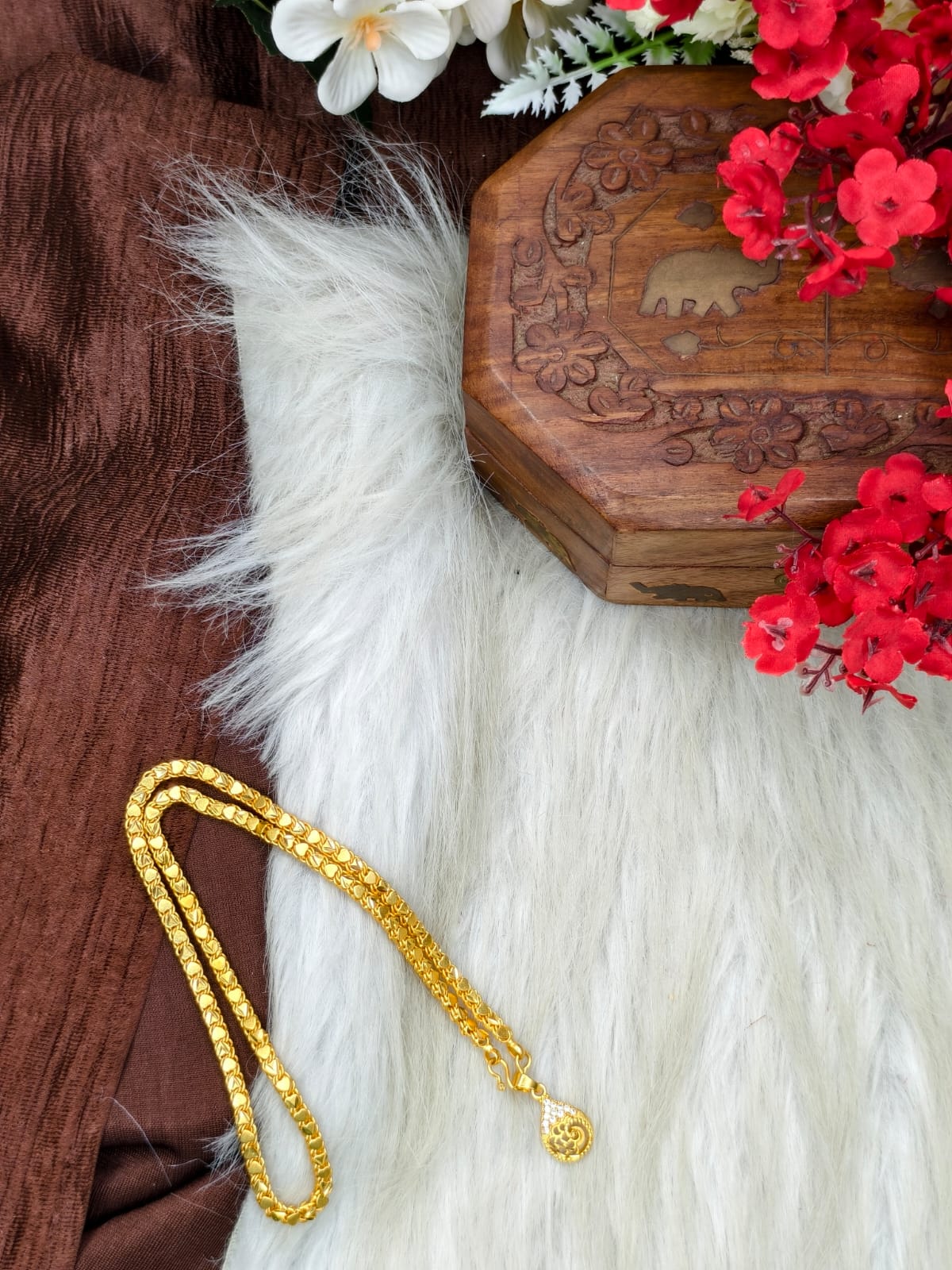 ✨ Elegant 1 Gram Gold-Plated Women’s Chain | 18 Inch Lightweight Necklace Model-24 ✨