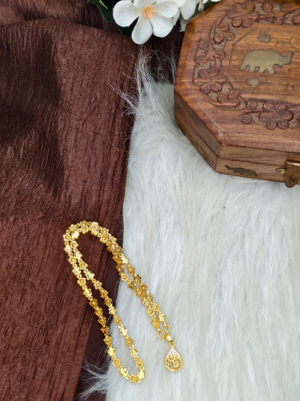 ✨ Elegant 1 Gram Gold-Plated Women’s Chain | 18 Inch Lightweight Necklace ✨