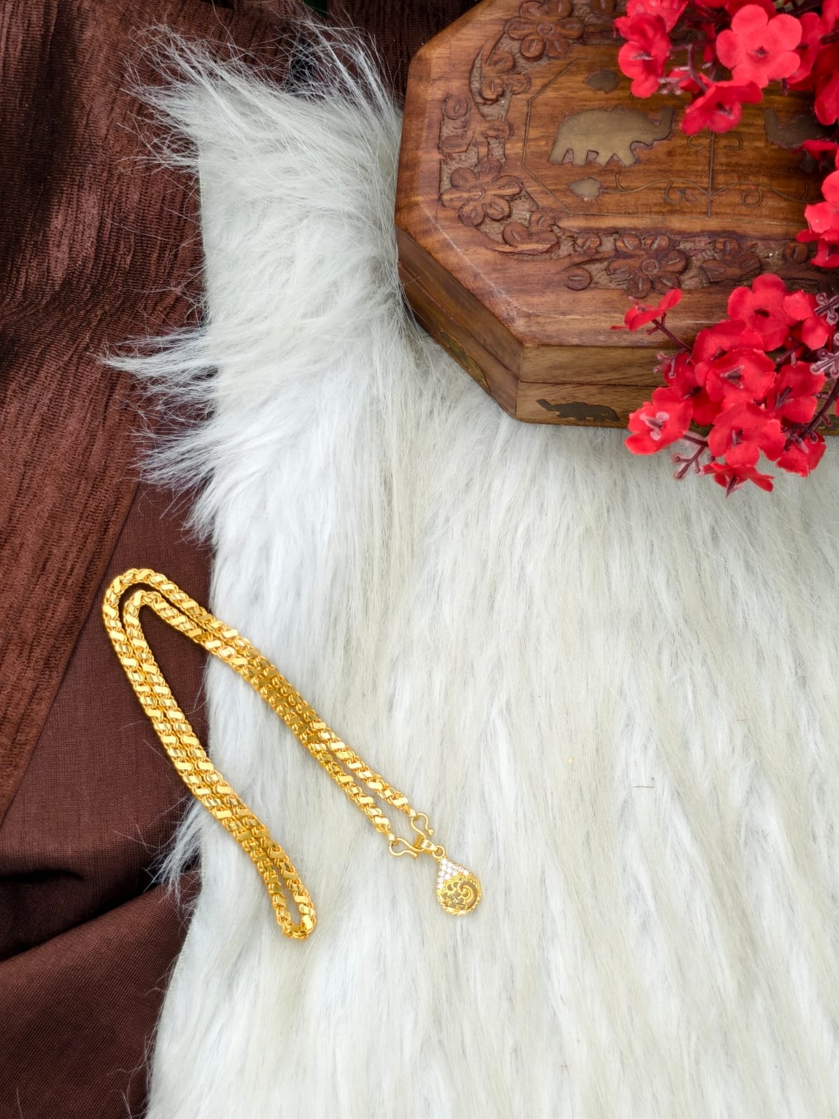 ✨ Elegant 1 Gram Gold-Plated Women’s Chain | 18 Inch Lightweight Necklace Model-23 ✨